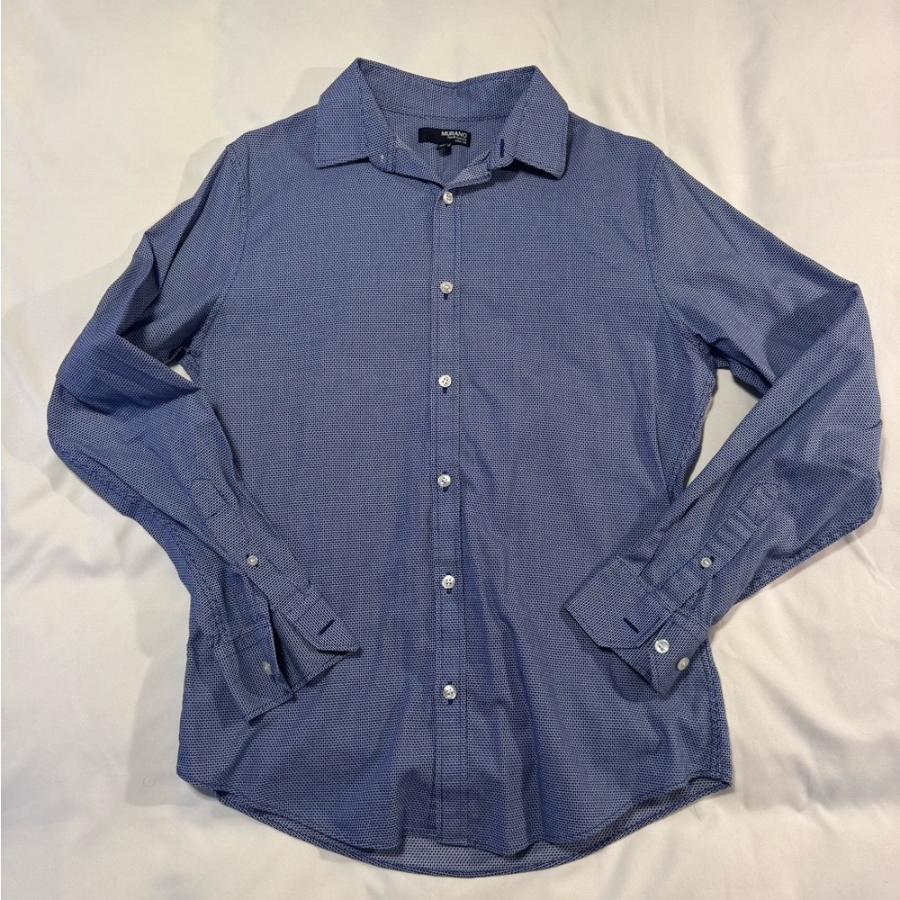 Murano Men's Navy Button-Down Shirt